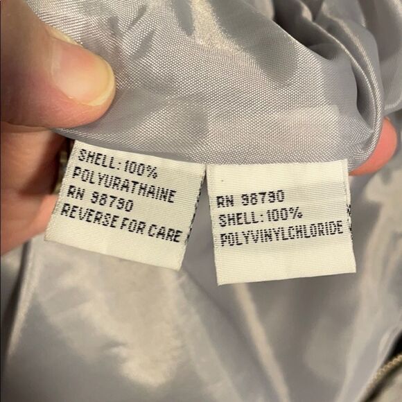 Ashley 26 International Jacket Silver Embossed Faux Fur Collar Silver Sz Med - Picture 9 of 11